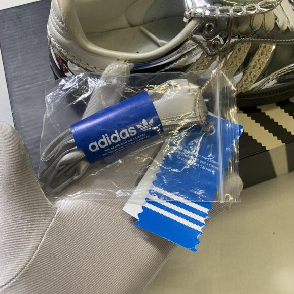 New Adidas Samba x Wales Bonner Silver Metallic - Picture 10 of 10